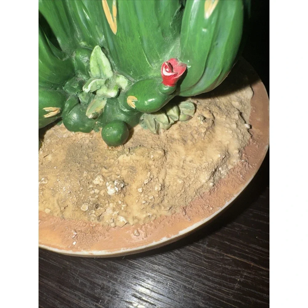 Vintage Ceramic Sombrero & Cactus 2 Piece Canisters Set W/Lid‎ Vase